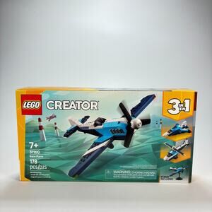 LEGO Creator 3 in 1 Aircraft Race Plane 31160 Building Set 178 Pieces Toy Blue